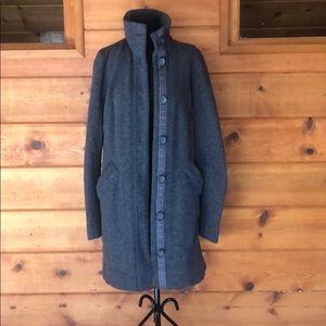 Soft wool Grey button fleece jacket